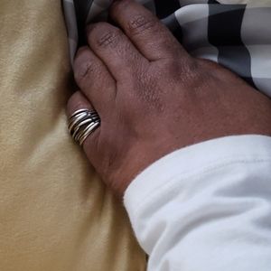 NWOT (2) Two Silver Stack Rings